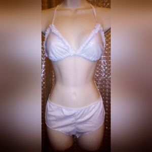Vintage Priscilla Collection 2 Piece Lingerie Set Size L